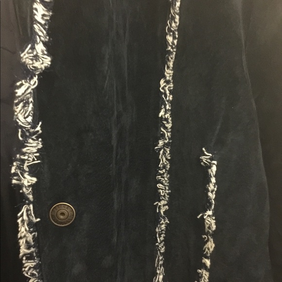 Navy Suede pantsuit - Picture 4 of 8